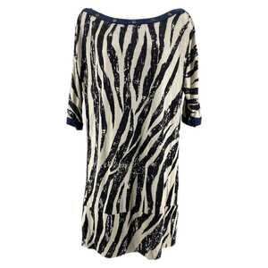 Diane Von Furstenberg Black & Blue Animal Print Tunic